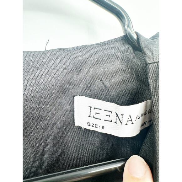 Ieena for Mac Duggal 49612 High Neck Flared Sleeve Mini Dress 8 - Picture 4 of 6